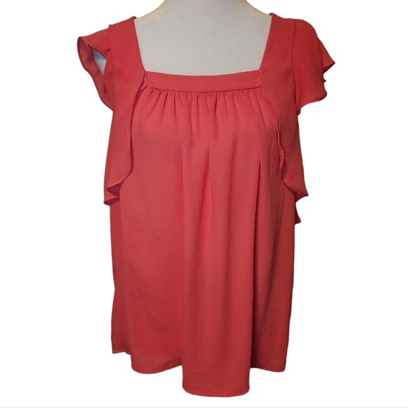 EUC Anthropologie | Meadow Rue Open Back Flutter Short Sleeve Blouse - Picture 2 of 12